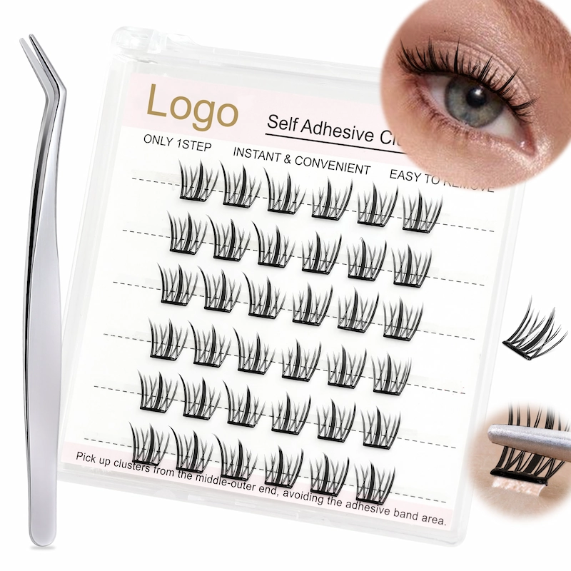 New 3D Printing DIY Cluster Lashes Anime Manga Lash Look Self Adhesive Wear Directly